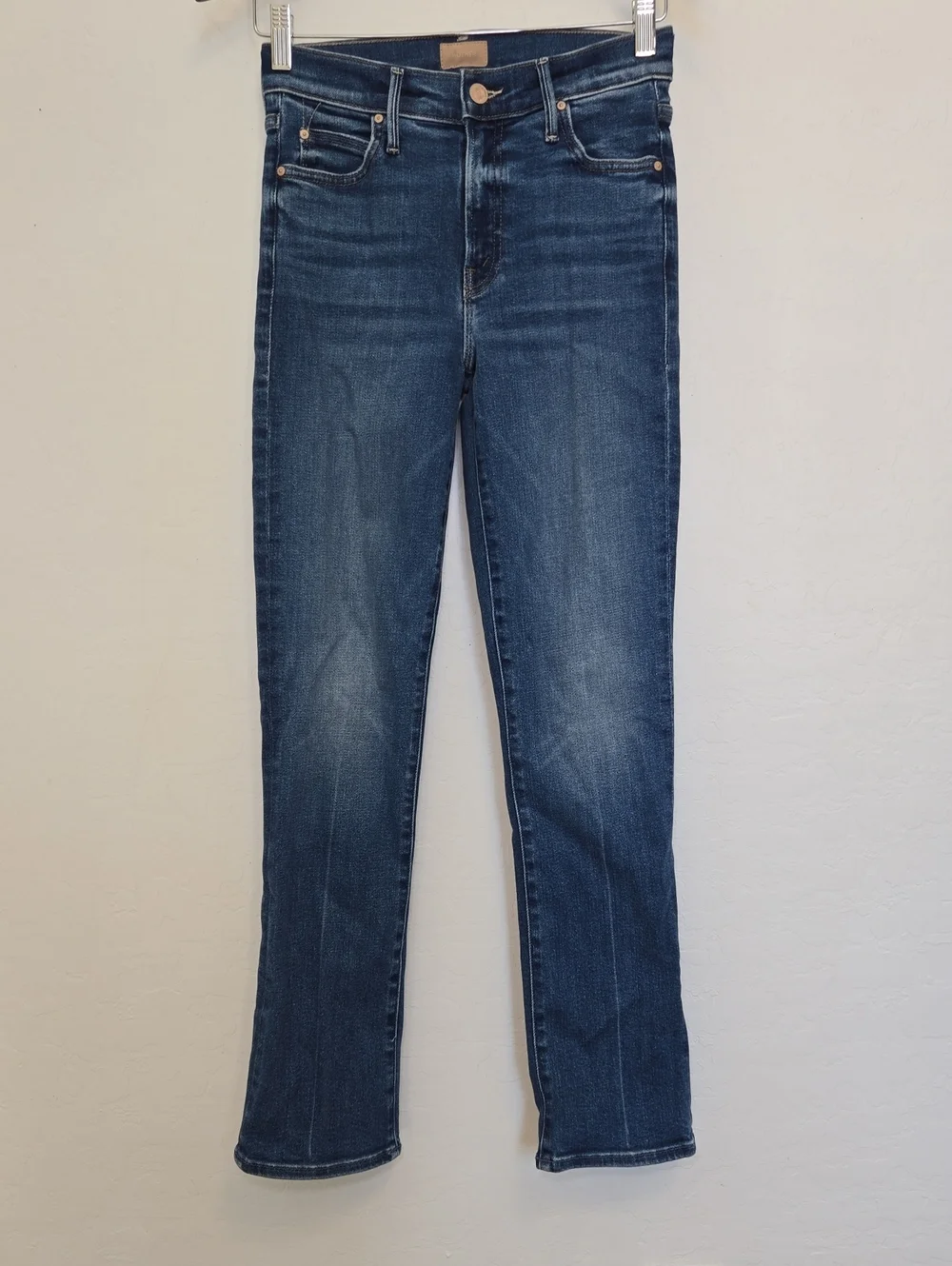 MOTHER The Rascal Hover Jeans Opposites Attract High Waist Straight Leg Size 25